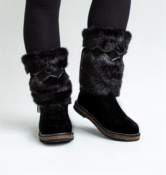 Черные, войлочная подошва(ЖВ1-16) U3BLACK