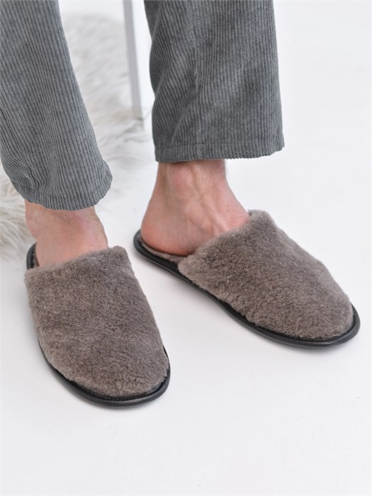 Тапочки домашние мужские (арт 9-033) - ШЕРСТЬ TAPOCHKI9033