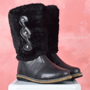 {{productViewItem.photos[photoViewList.activeNavIndex].Alt || productViewItem.photos[photoViewList.activeNavIndex].Description || 'Унты женские на войлочной подошве.Кожа. Черная &quot;норка&quot;. Молния Высокие (ЖВ3-01)'}}