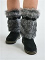 Чернобурка, велюр, войлочная подошва(ЖВ1-13) U4GRAY