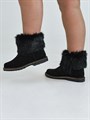 Унты женские короткие, черный песец, замок, войлочная подошва(ЖВ1-21) S08BLACK