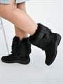 Унты женские короткие с замком, литая подошва, пушистые(ЖЛ1-21) S13BLACK