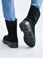 Полусапоги мужские на литой подошве Черные. Замша. Молния.(МЛ3-02) MR32SAPOGIА808.03LITZAMSHA