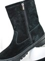 Полусапоги мужские на литой подошве Черные. Замша. Молния.(МЛ3-02) MR32SAPOGIА808.03LITZAMSHA