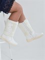 Унты женские на литой подошве. Белые. Молния(ЖЛ3-08) SR33A604.91.14WHITE
