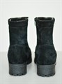 Ботинки женские на литой подошве черные, замша, молния (ЖЛ3-05) SR36A502.03BOTINKI
