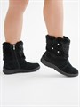 Унты женские на литой подошве. Черные. Замша. Короткие. Молния.(ЖЛ3-01) SR40A603.03.11BLACK