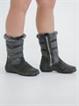 Сапоги женские 10-02, серые, литая подошва(ЖЛ1-24) S09GREY