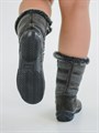 Сапоги женские 10-02, серые, литая подошва(ЖЛ1-24) S09GREY