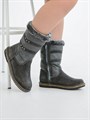 Сапоги женские 10-02, серые, войлочная подошва(ЖВ1-20) S11GREY