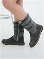 Сапоги женские 10-02, серые, войлочная подошва(ЖВ1-20) S11GREY