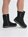 Полусапоги женские на войлочной подошве Замша, овчина, войлок, лепесток (ЖВ3-08) SR41А632.03BLACK